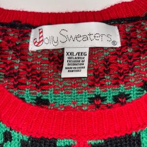 Jolly Sweaters Ugly Christmas Llama with bells, Size XXL, Acrylic.